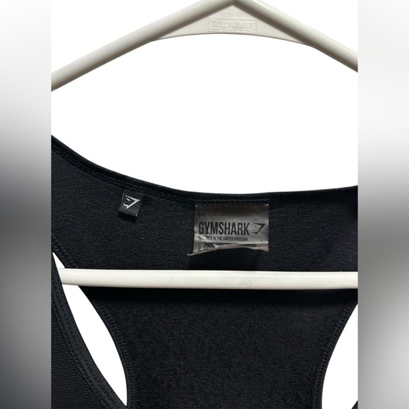 GYMSHARK BLACK OPEN FRONT TIE TANK TOP - Picture 4 of 4